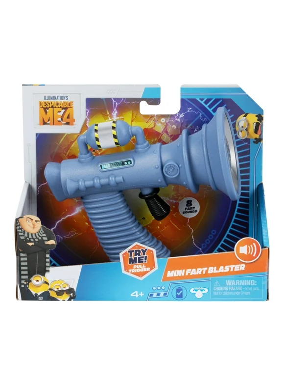 Despicable Me 4 SFX Mini Fart Blaster Blast Out 8 Different Silly Fart Noises Ages 4 & Up